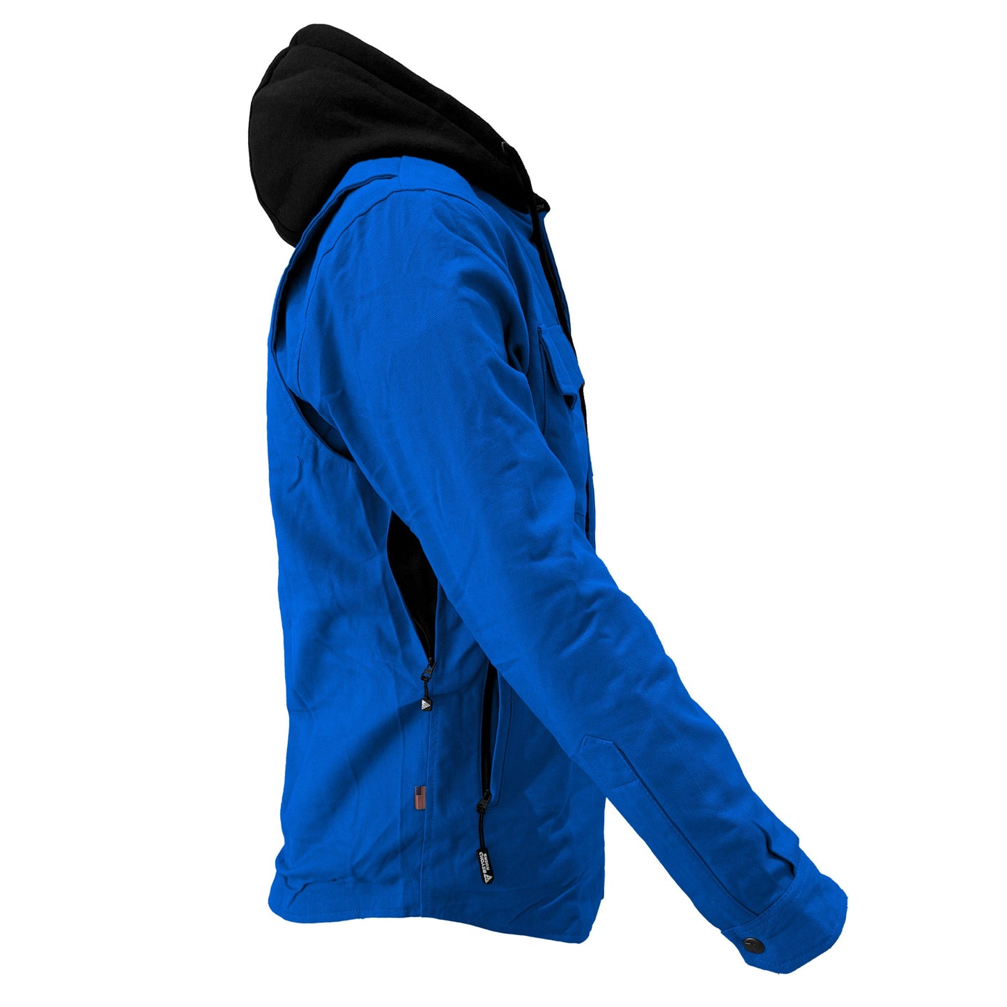 Protective Flannel Hoodie For Men - Blue Solid