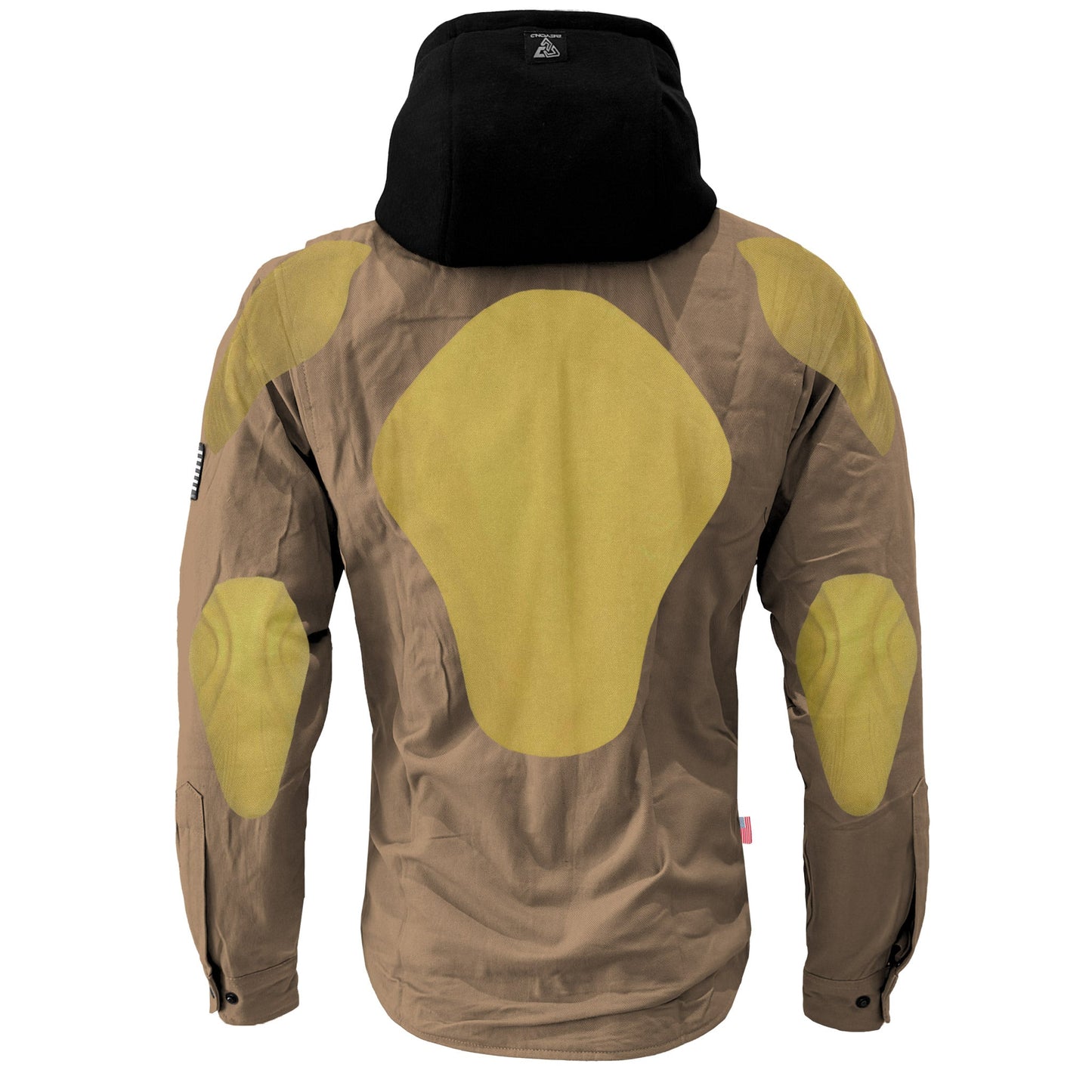 Protective Flannel Hoodie For Men - Camel Solid
