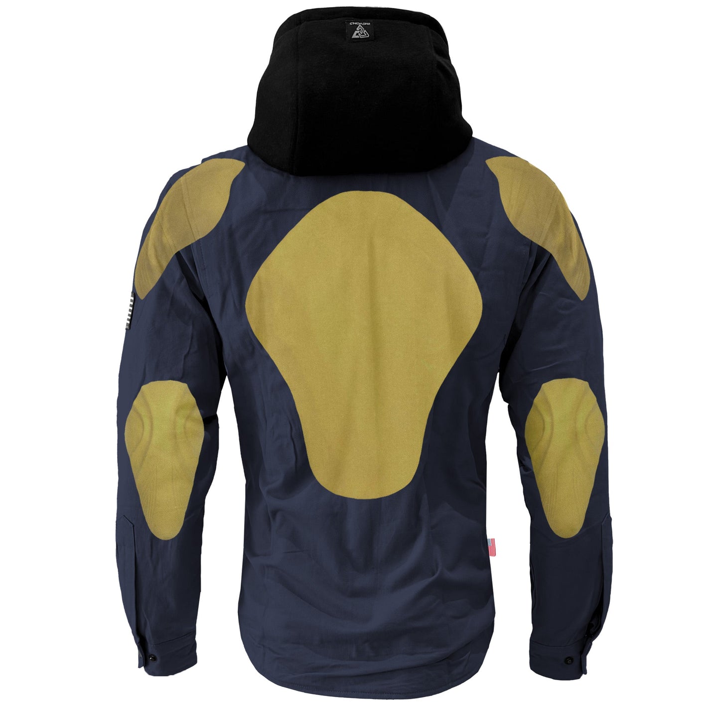 Protective Flannel Hoodie For Men - Navy Blue Solid