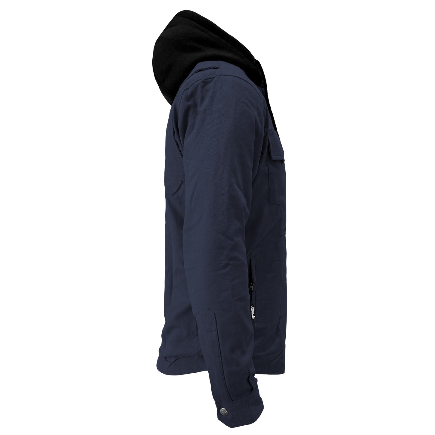 Protective Flannel Hoodie For Men - Navy Blue Solid