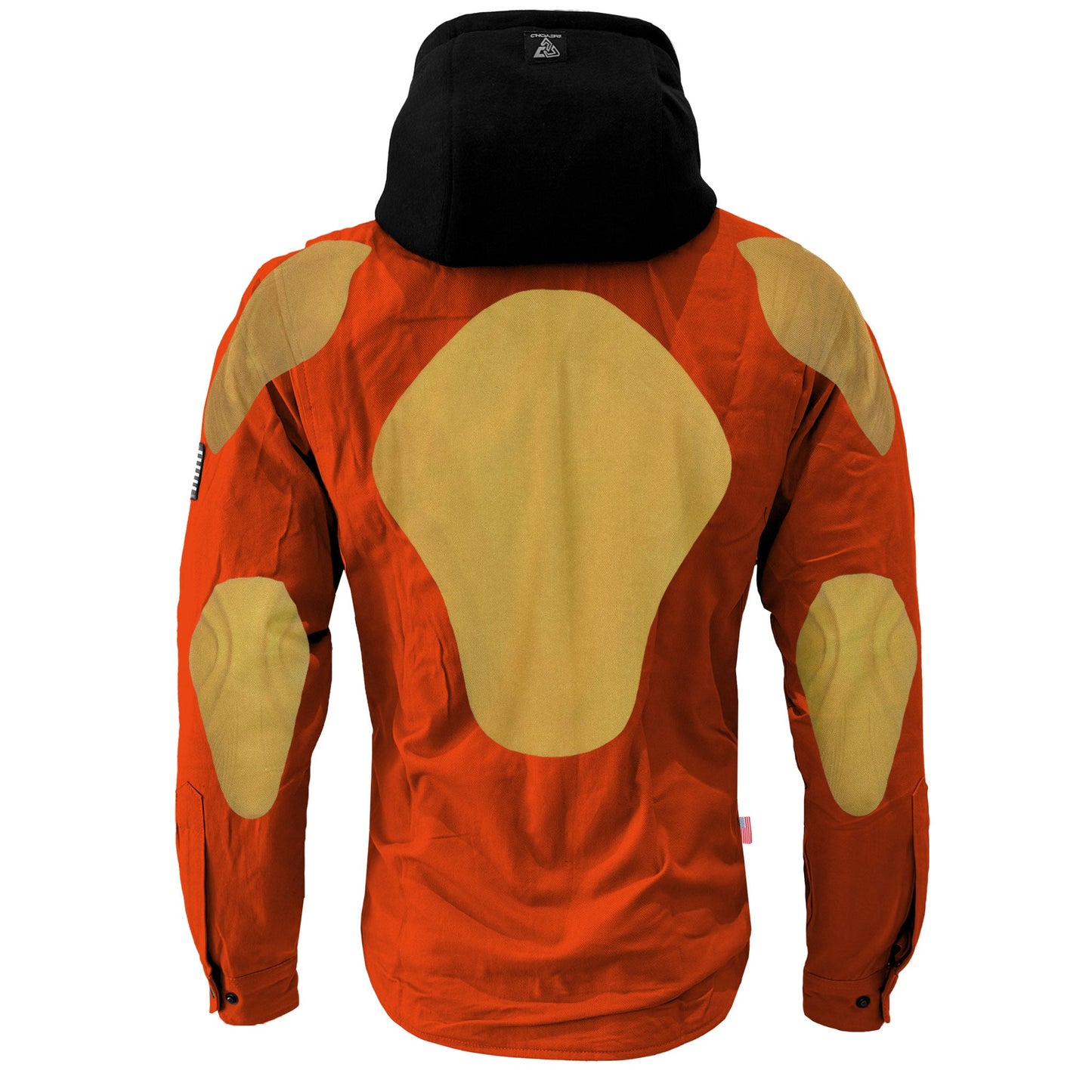 Protective Flannel Hoodie For Men - Orange Solid