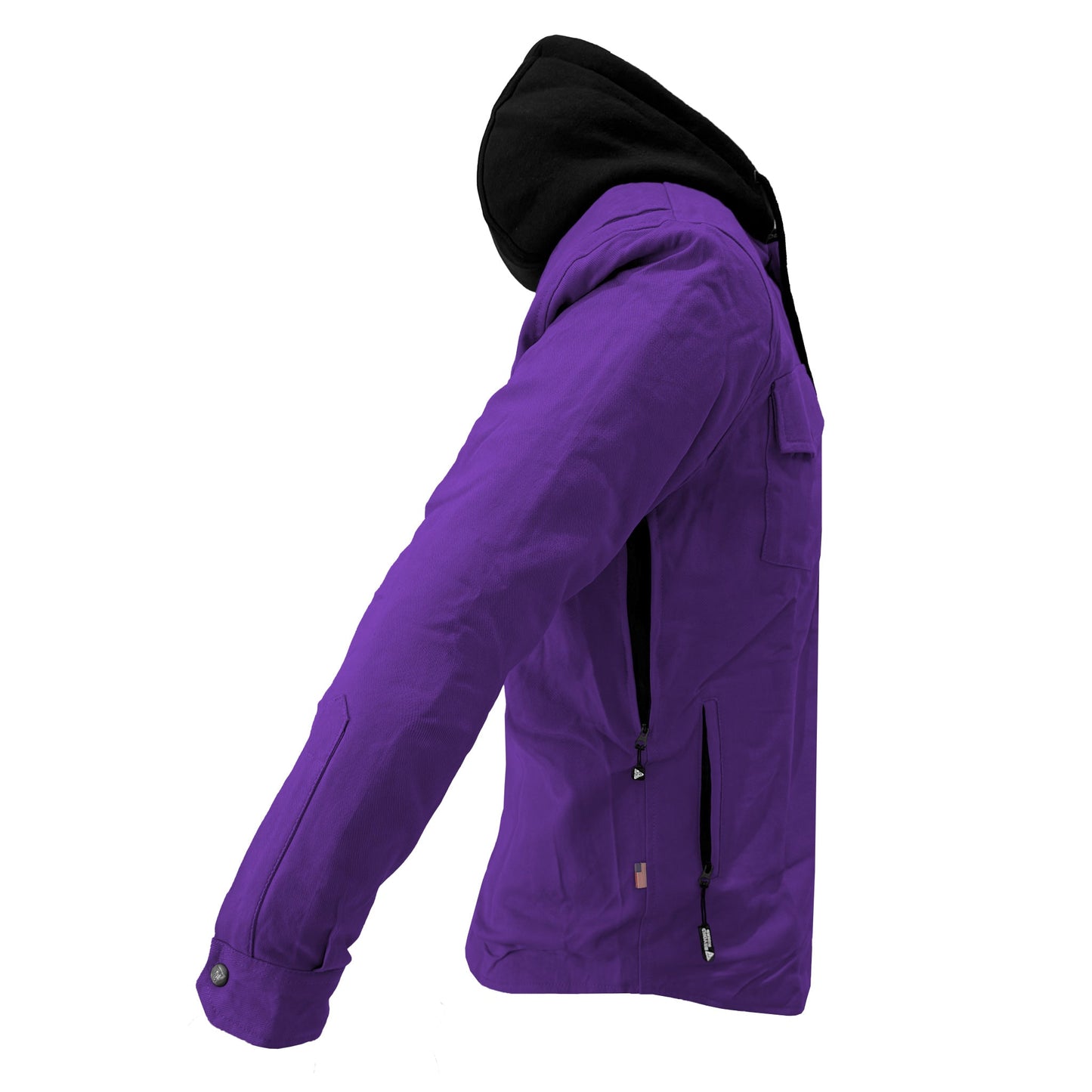 Protective Flannel Hoodie For Men - Purple Solid