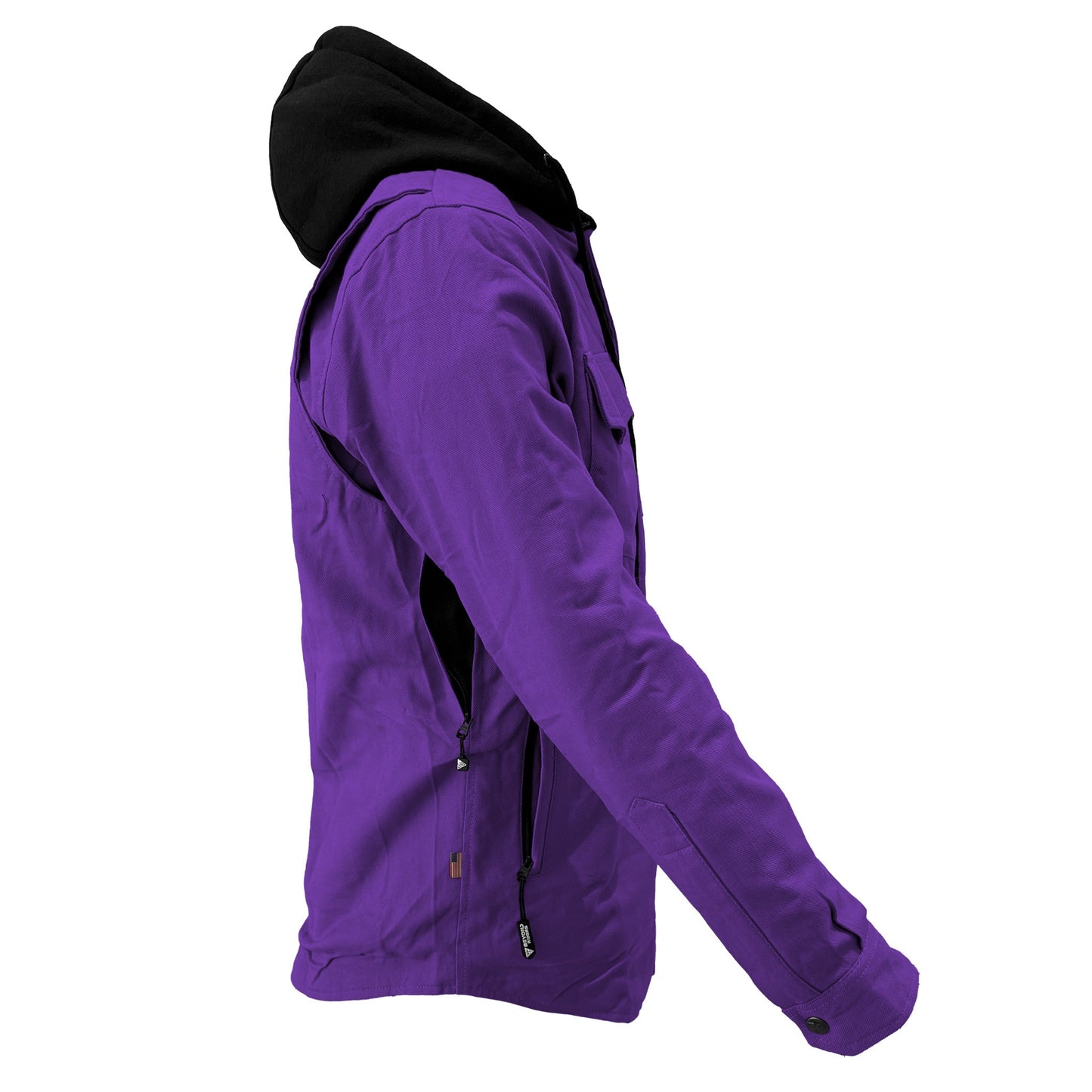 Protective Flannel Hoodie For Men - Purple Solid