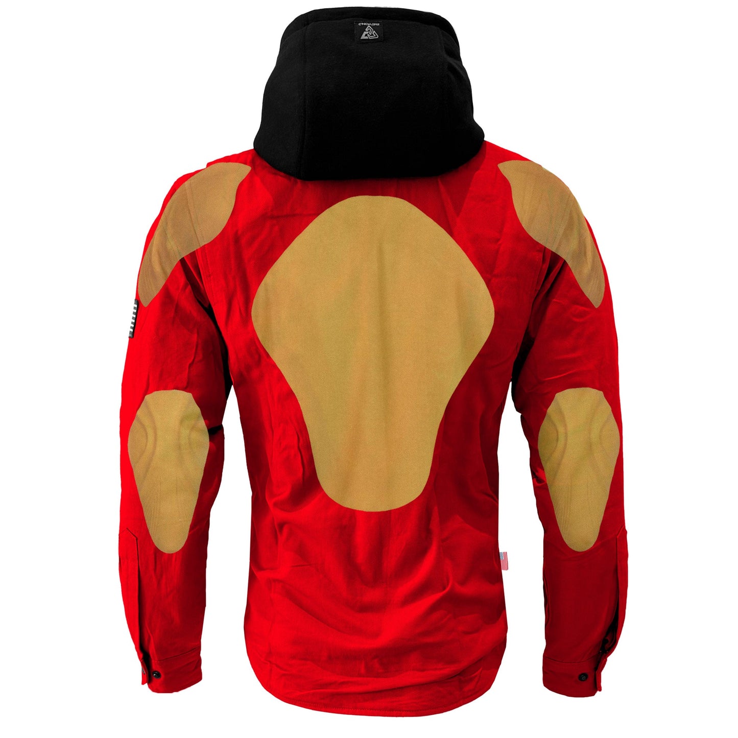 Protective Flannel Hoodie For Men - Red Solid