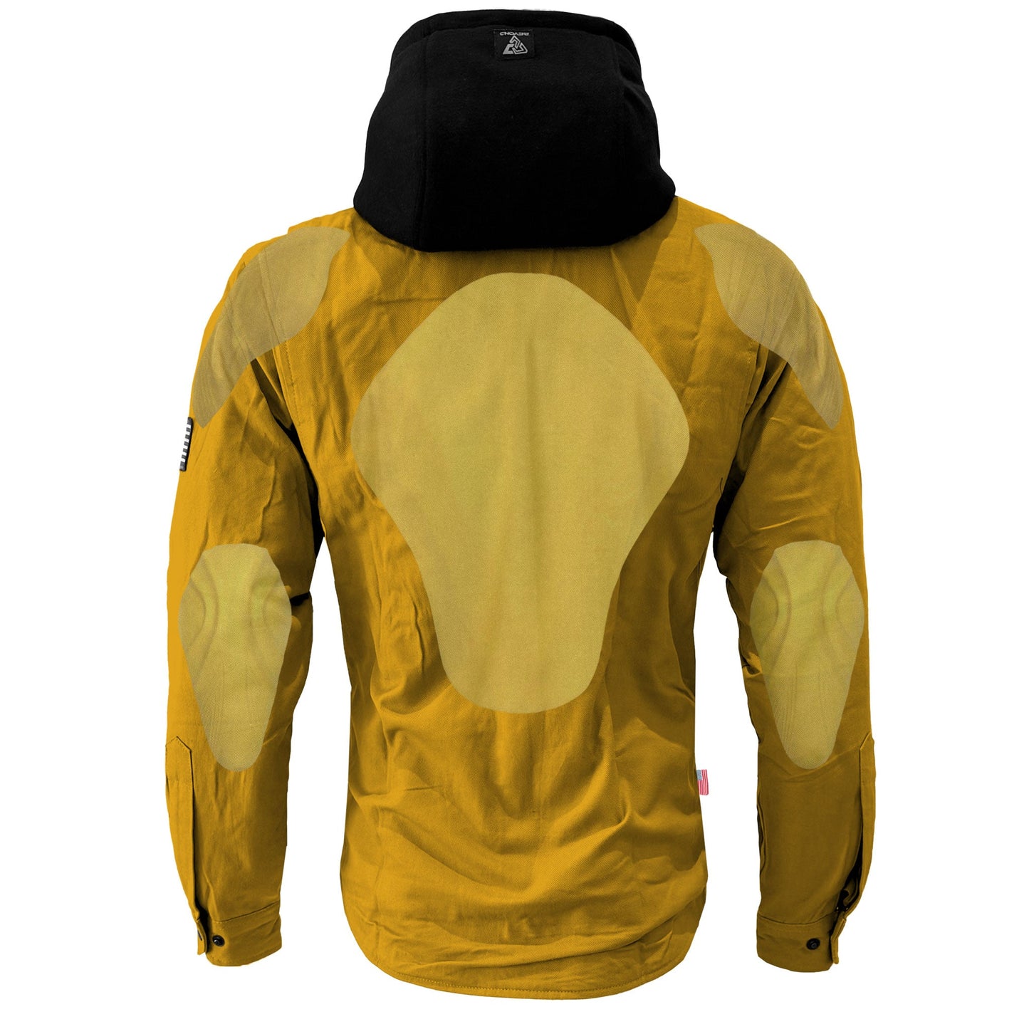 Protective Flannel Hoodie For Men - Yellow Solid