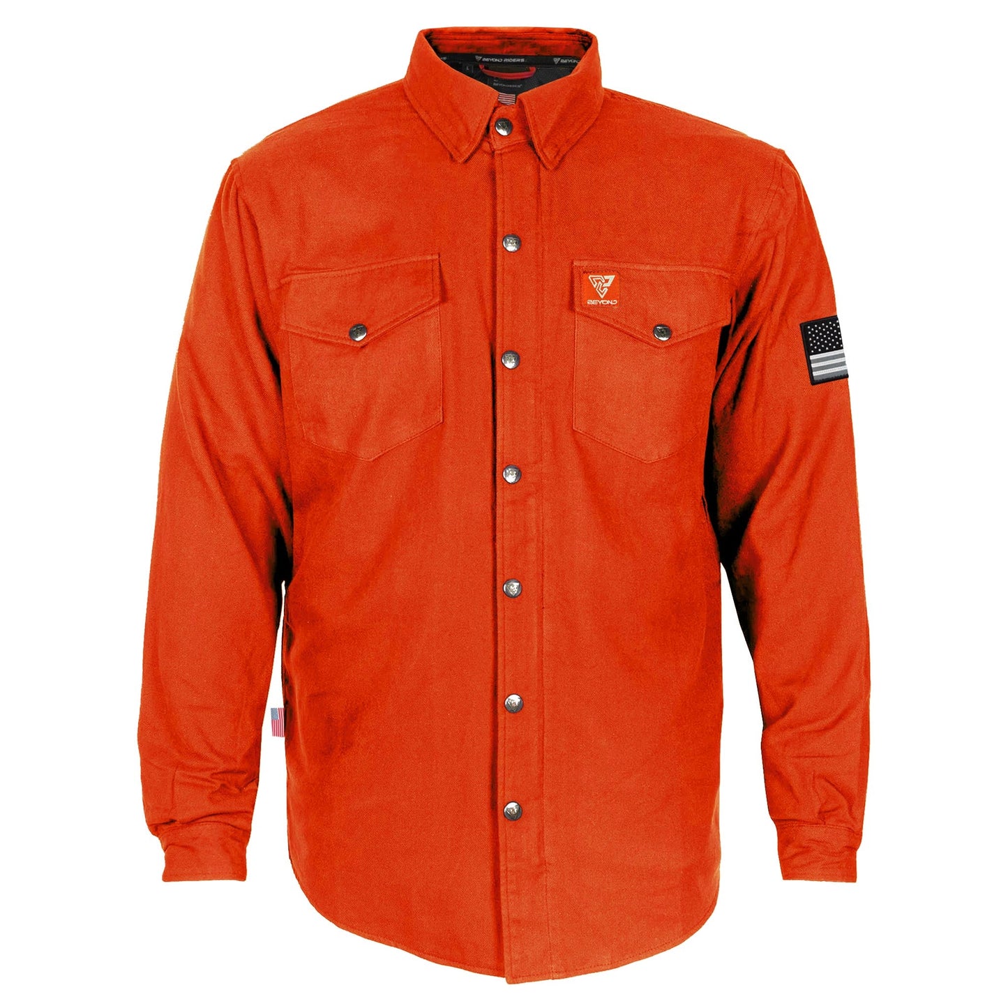 Protective Flannel Shirt - Orange Solid
