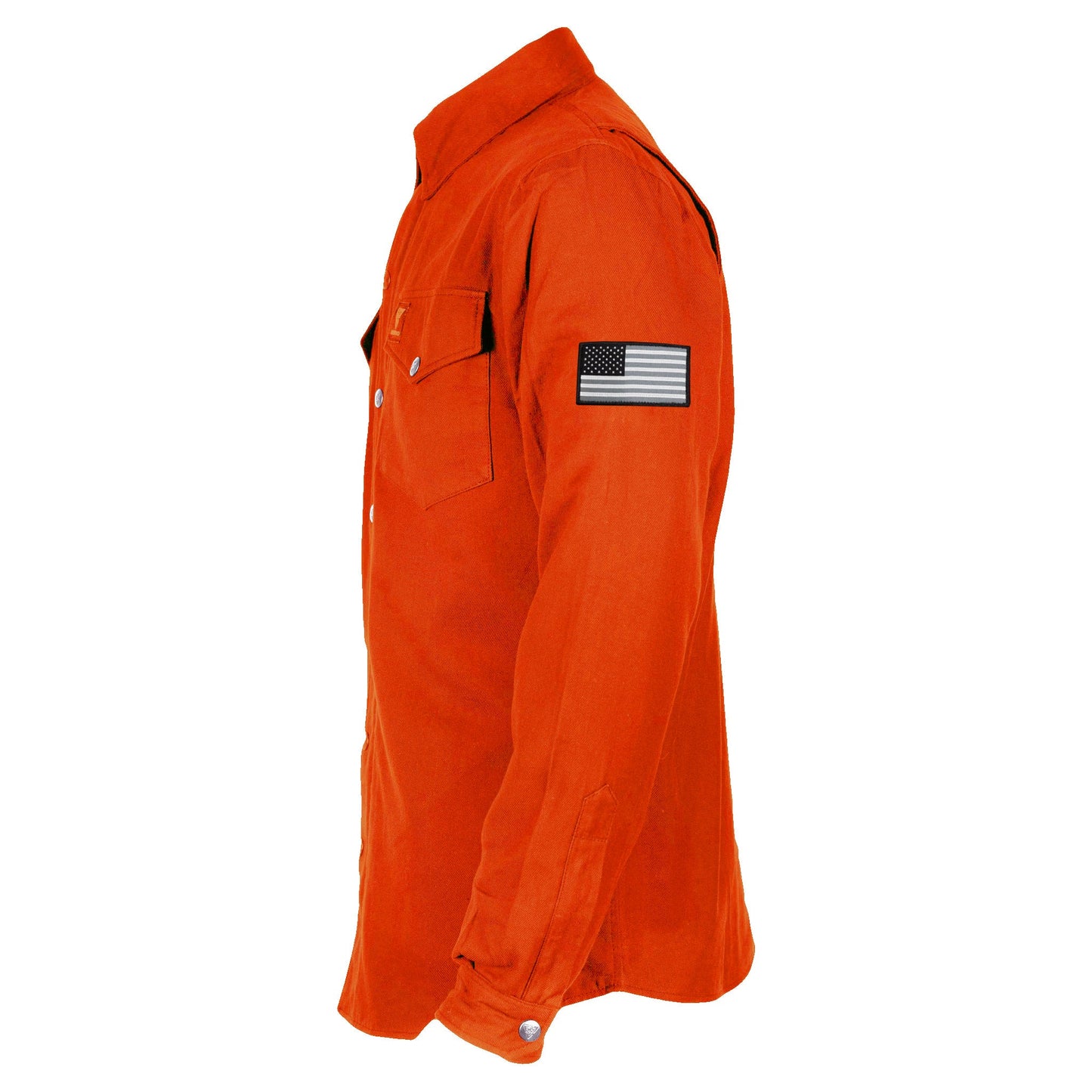 Protective Flannel Shirt - Orange Solid