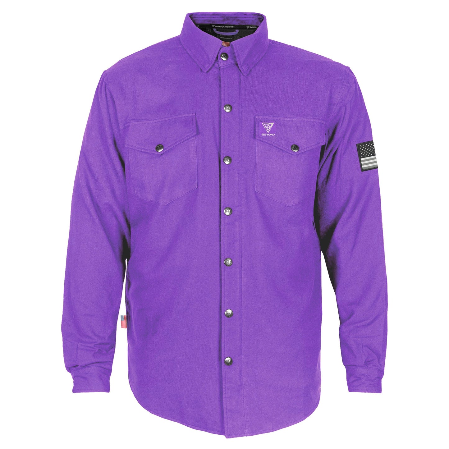 Protective Flannel Shirt - Purple Solid