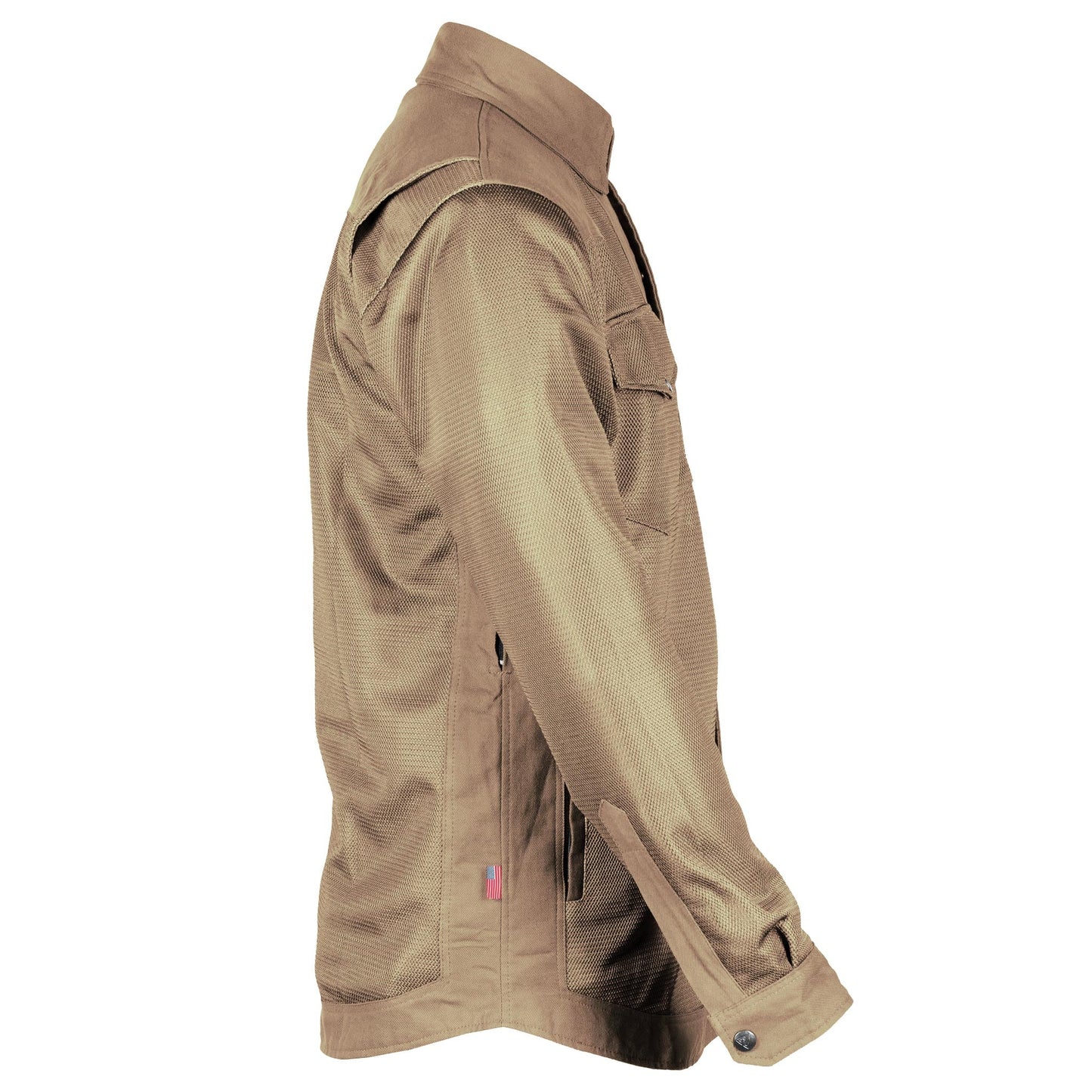 Protective Summer Mesh Shirt - Camel Solid