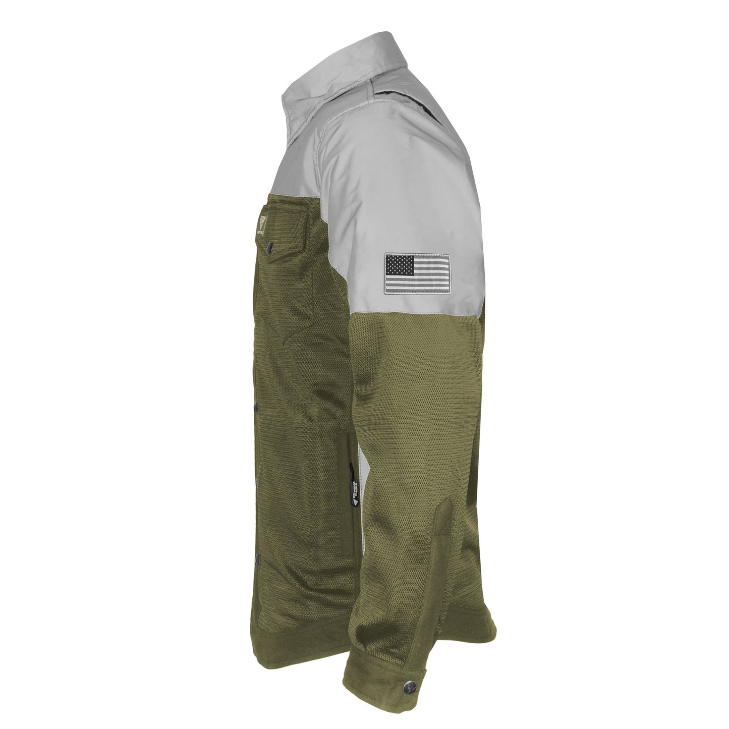 Summer Mesh Reflective Shirt Army Green Eclipse