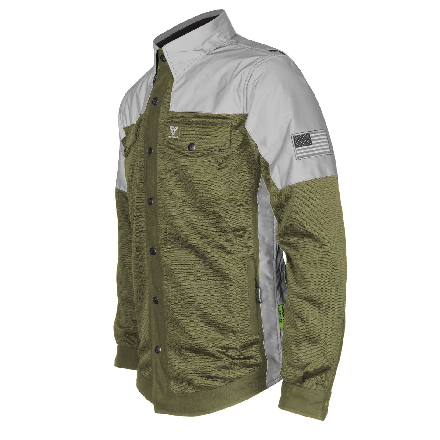 Summer Mesh Reflective Shirt Army Green Eclipse