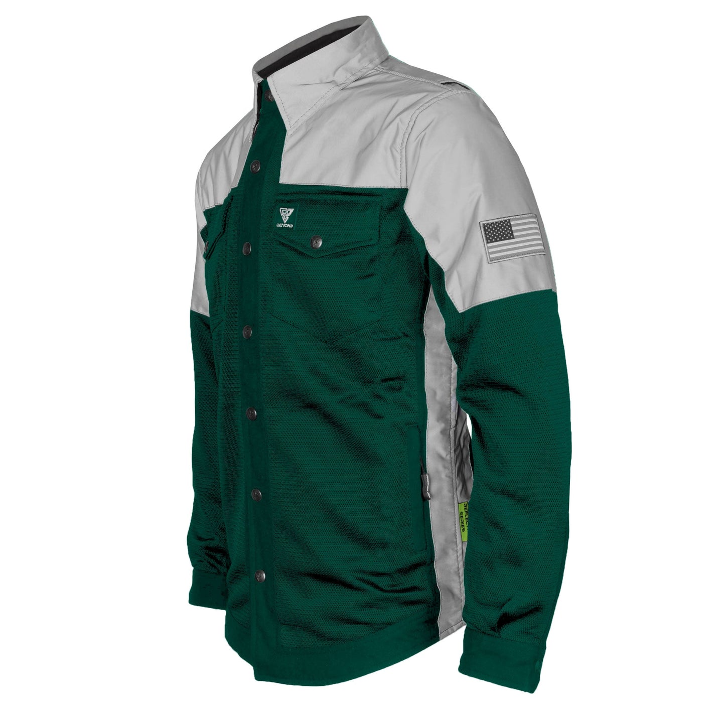 Summer Mesh Reflective Shirt Dark Green Eclipse