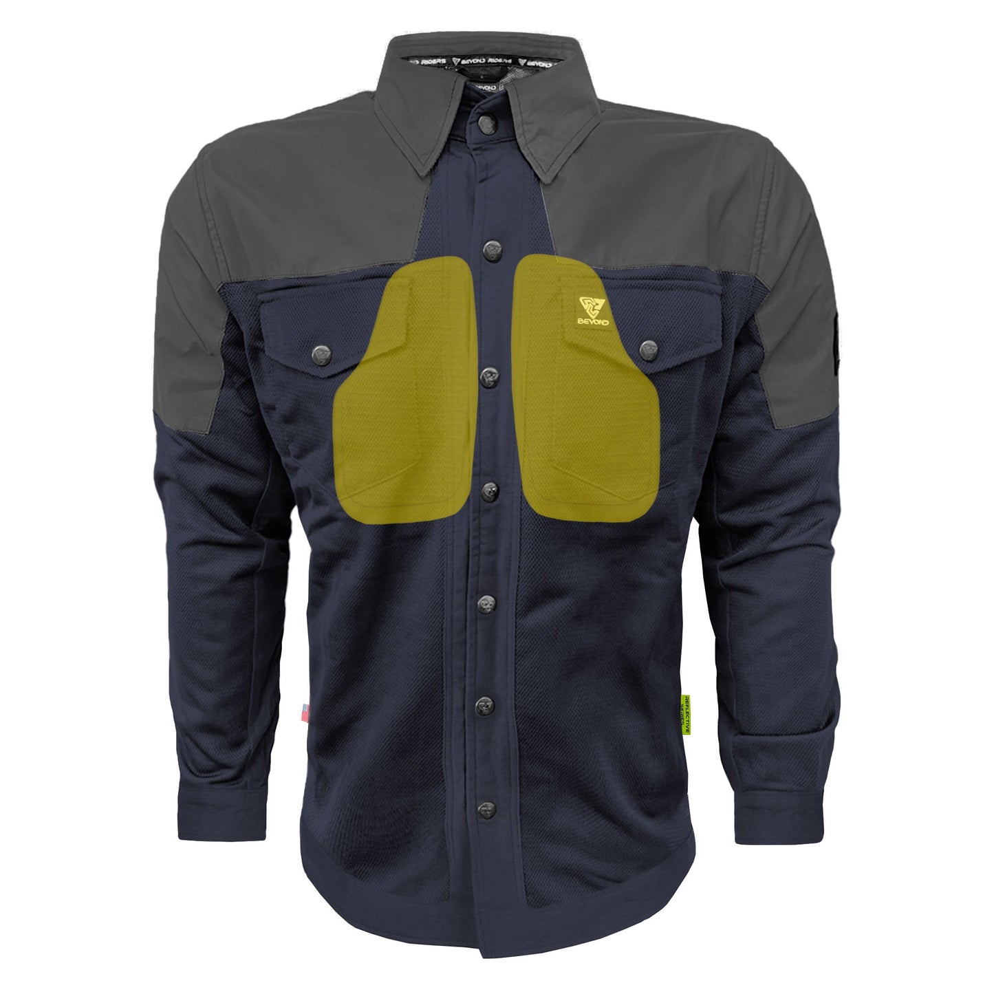 Summer Mesh Reflective Shirt Navy Blue Nebula