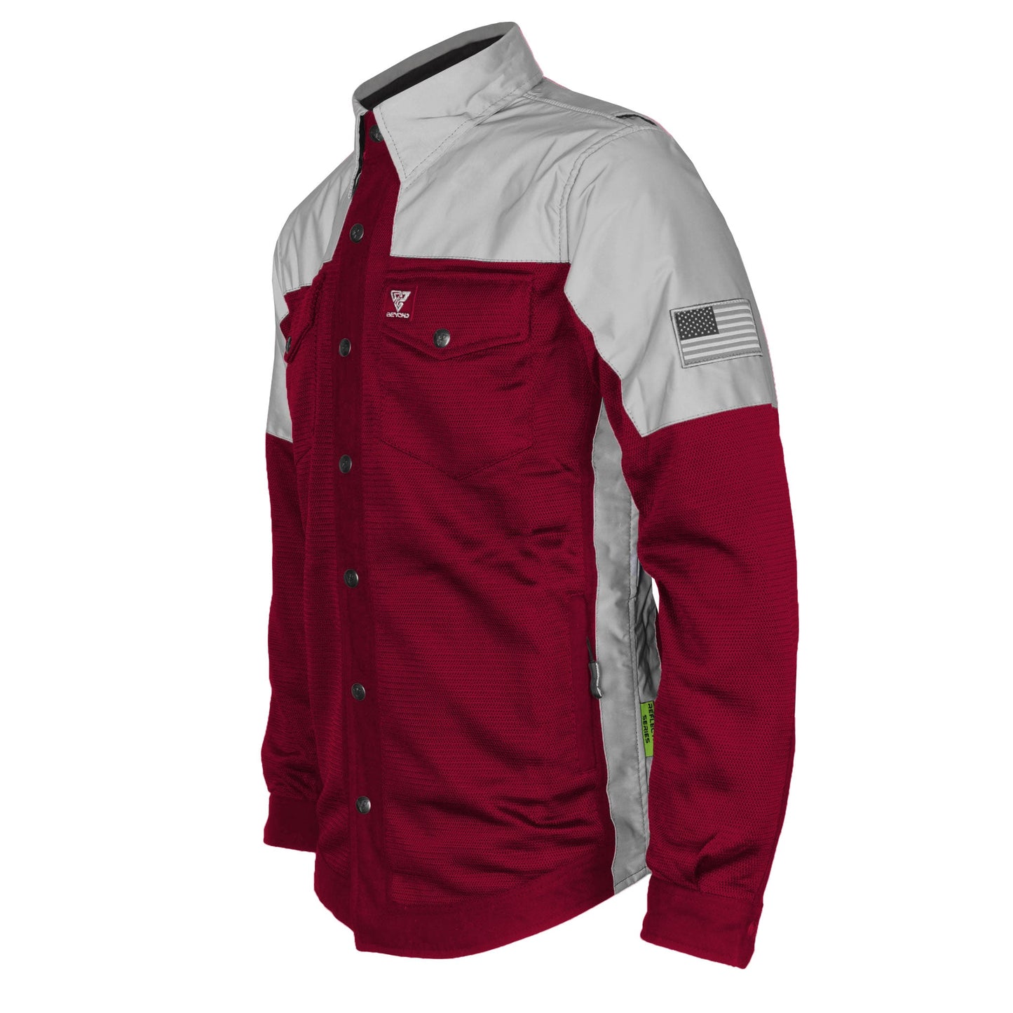 Summer Mesh Reflective Shirt Red Maroon Eclipse