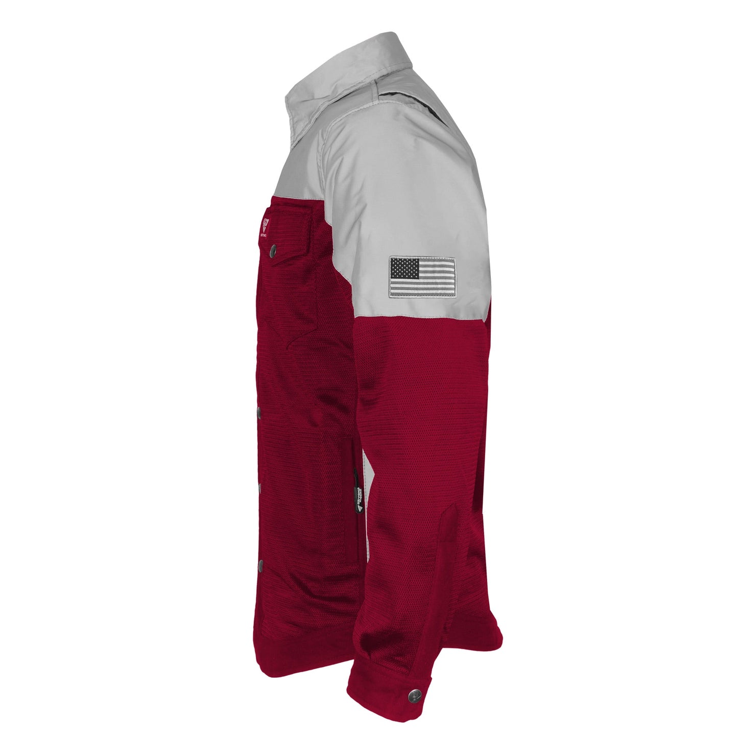 Summer Mesh Reflective Shirt Red Maroon Eclipse