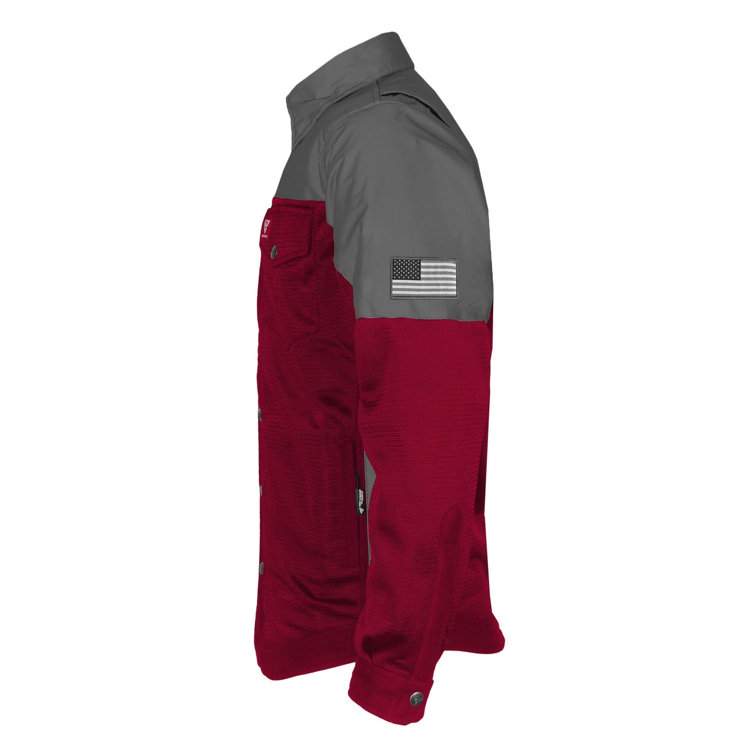 Summer Mesh Reflective Shirt Red Maroon Nebula