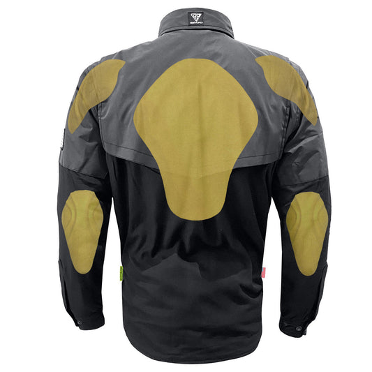 Flannel Reflective Shirt "Nightfall Nebula" - Black with Pads