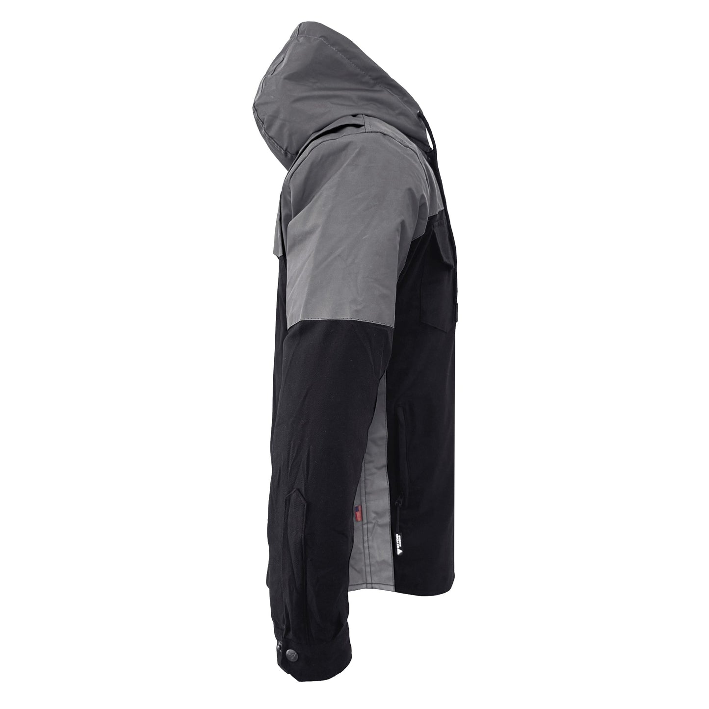 Protective Reflective Flannel Hoodie "Nightfall Nebula" For Men - Black