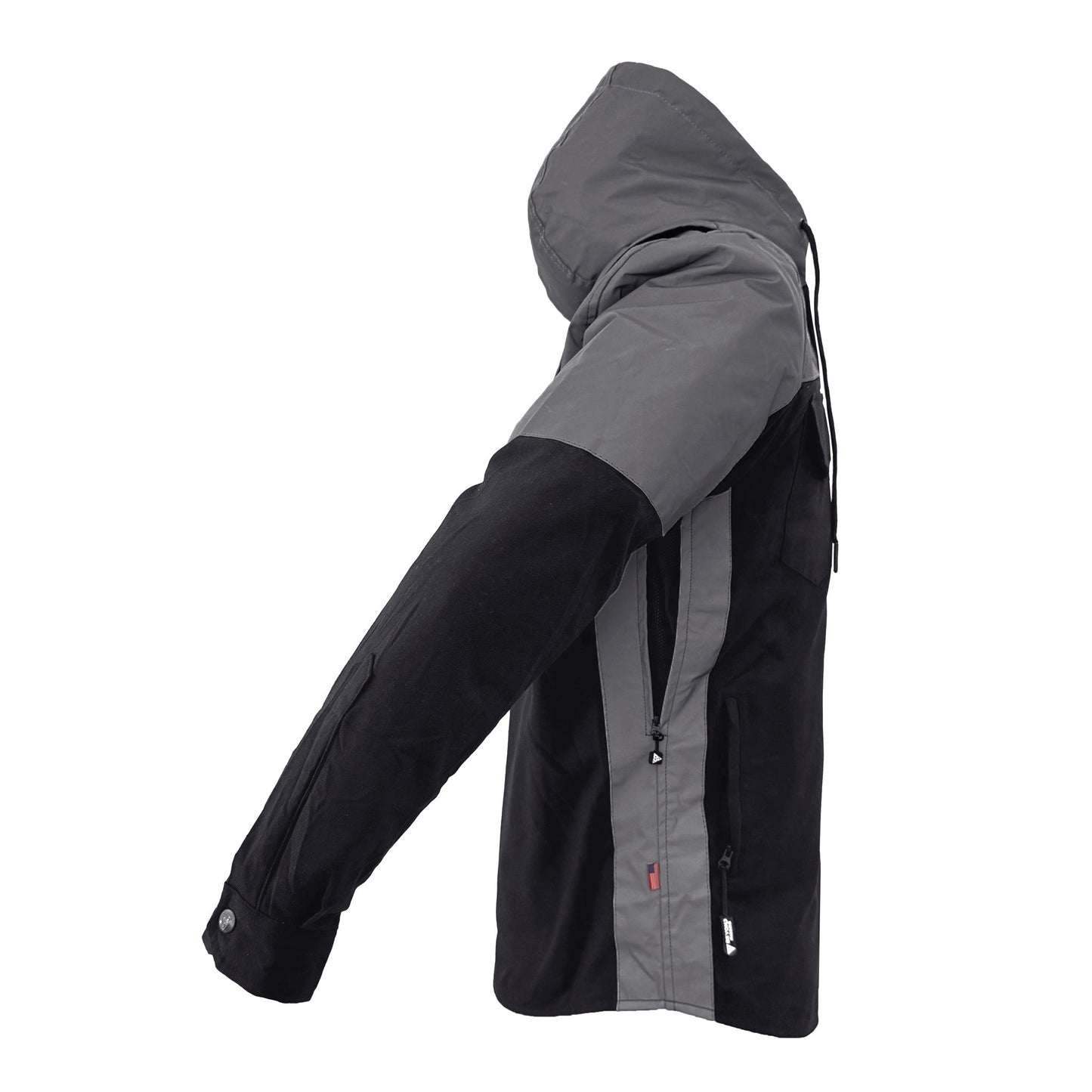 Protective Reflective Flannel Hoodie "Nightfall Nebula" For Men - Black