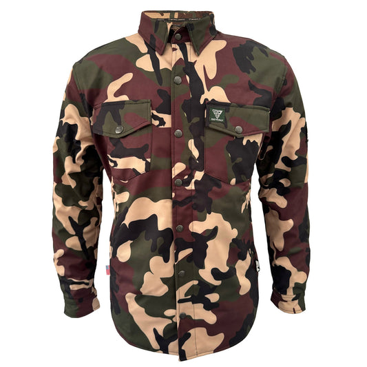 Protective SoftShell Winter Jacket for Men - Camouflage Knight Hawk with Pads