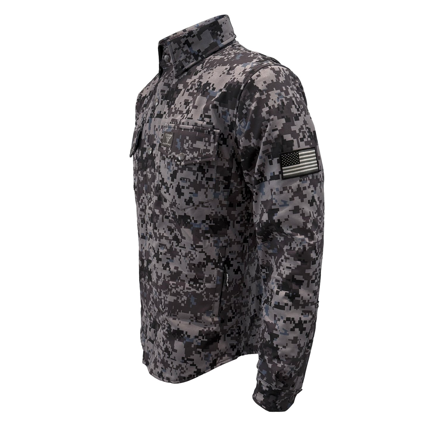 Protective SoftShell Winter Jacket for Men - Camouflage Devil Six