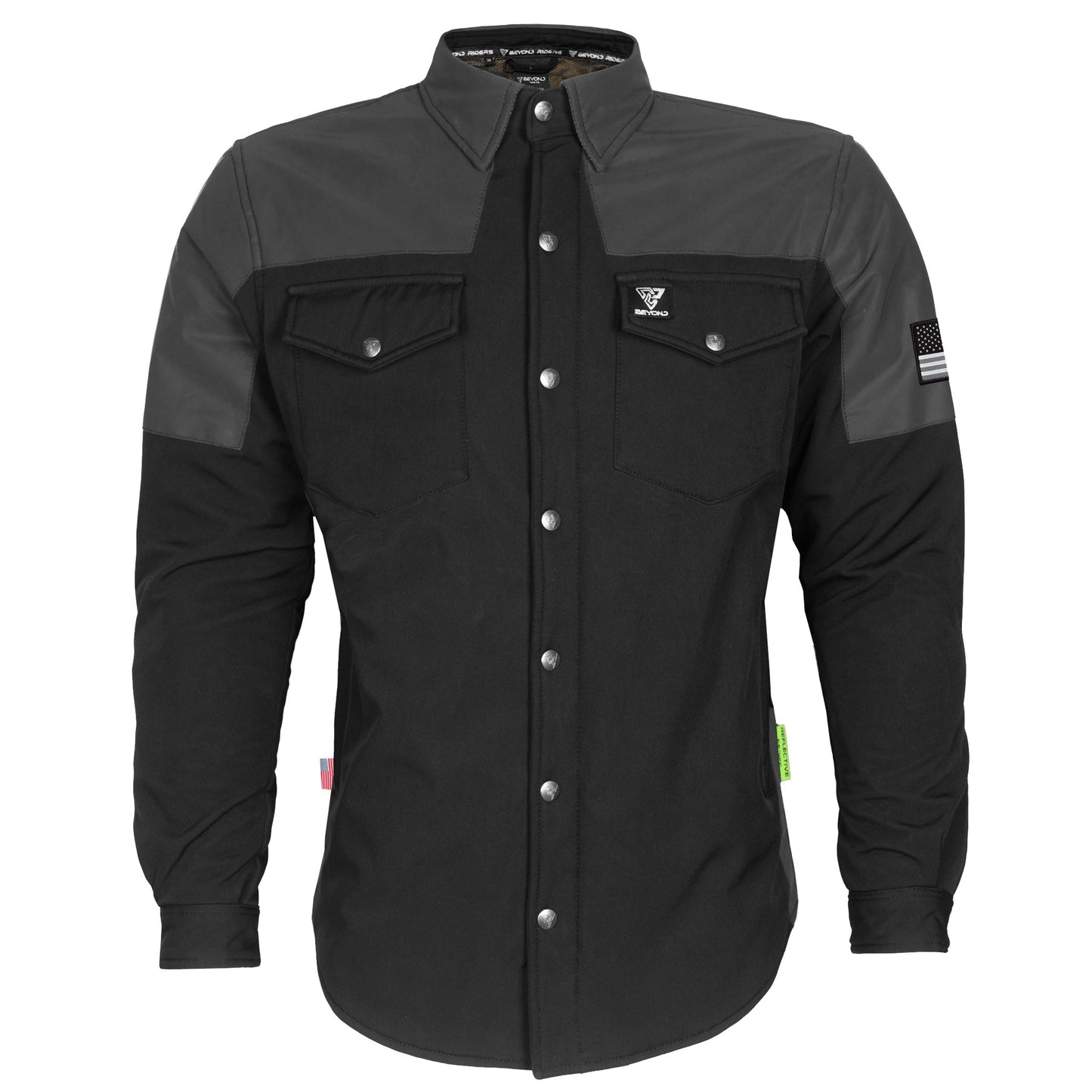 SoftShell Reflective "Nightfall Nebula" Winter Jacket for Men - Black Matte