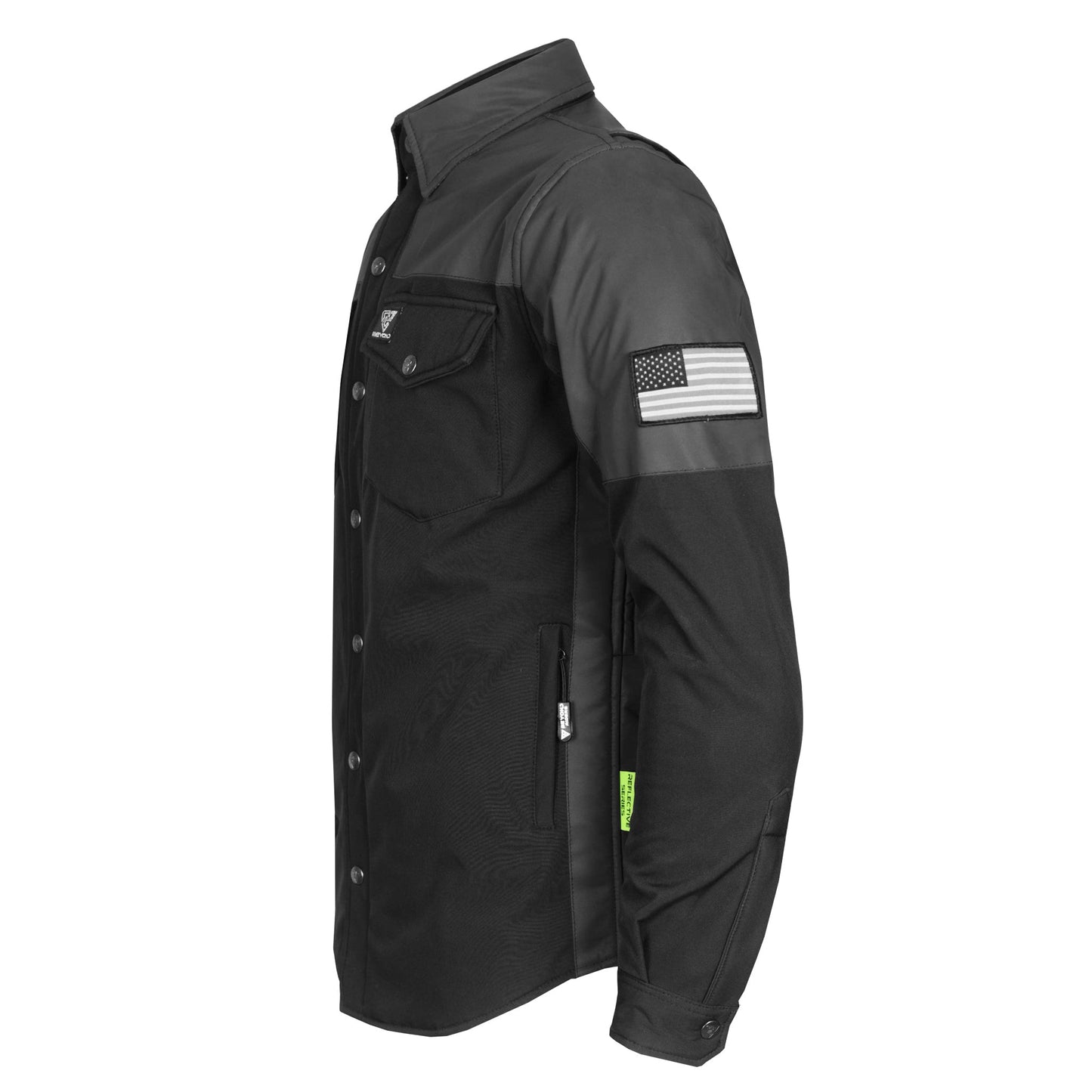 SoftShell Reflective "Nightfall Nebula" Winter Jacket for Men - Black Matte