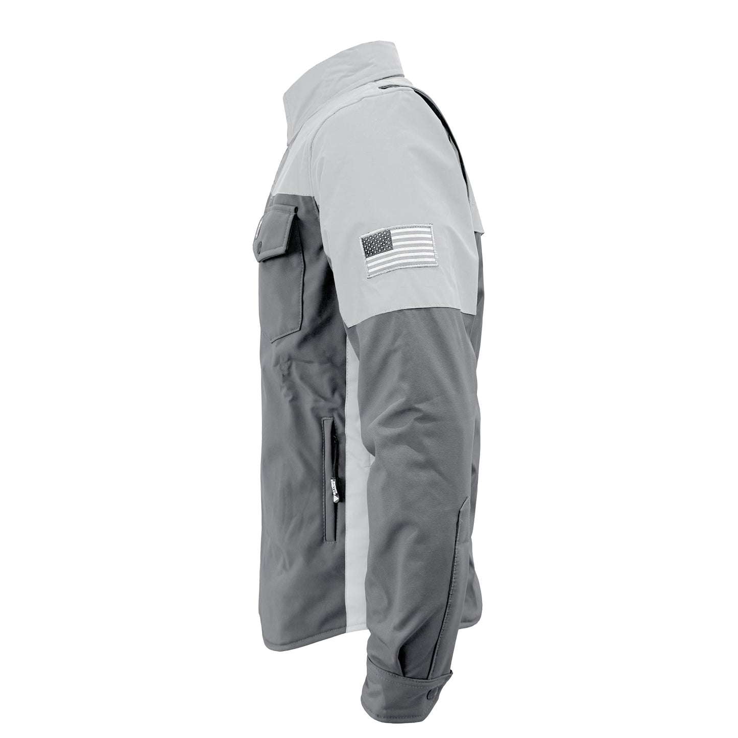 SoftShell Reflective "Twilight Titanium" Winter Jacket for Men - Grey Matte
