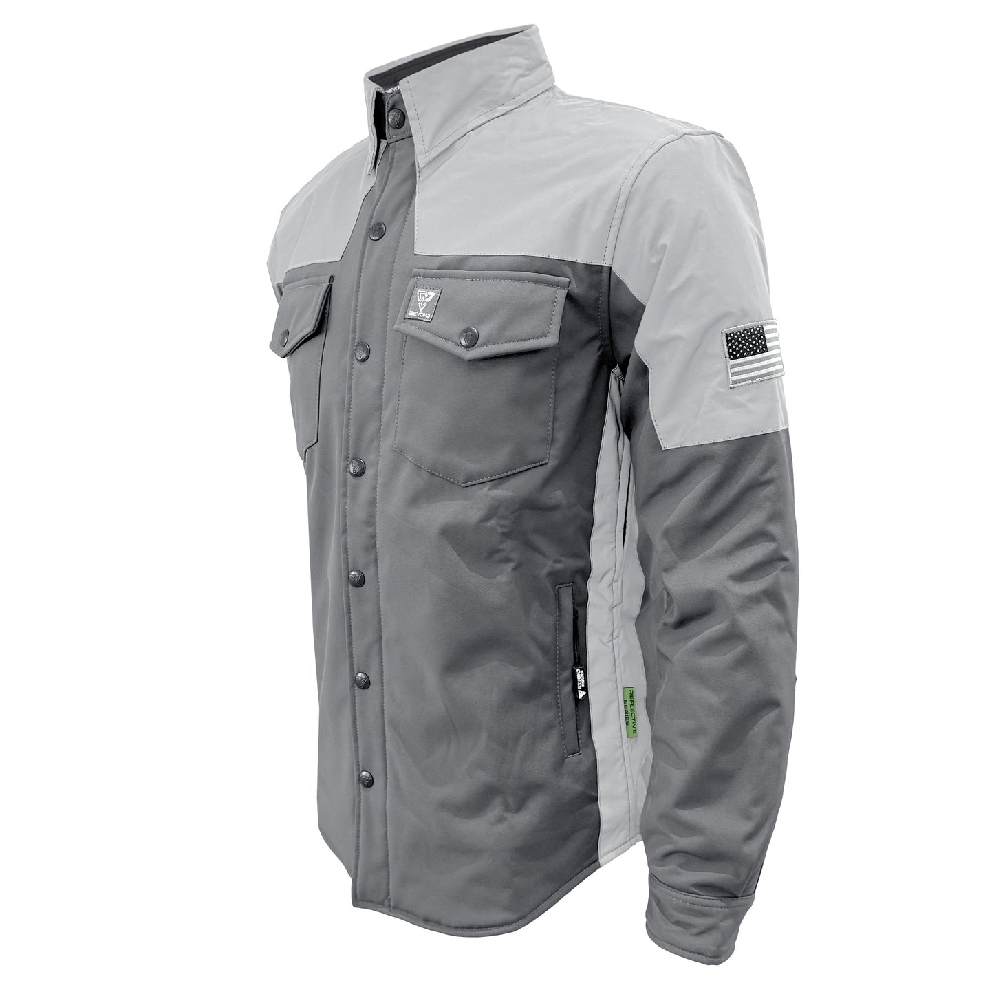 SoftShell Reflective "Twilight Titanium" Winter Jacket for Men - Grey Matte