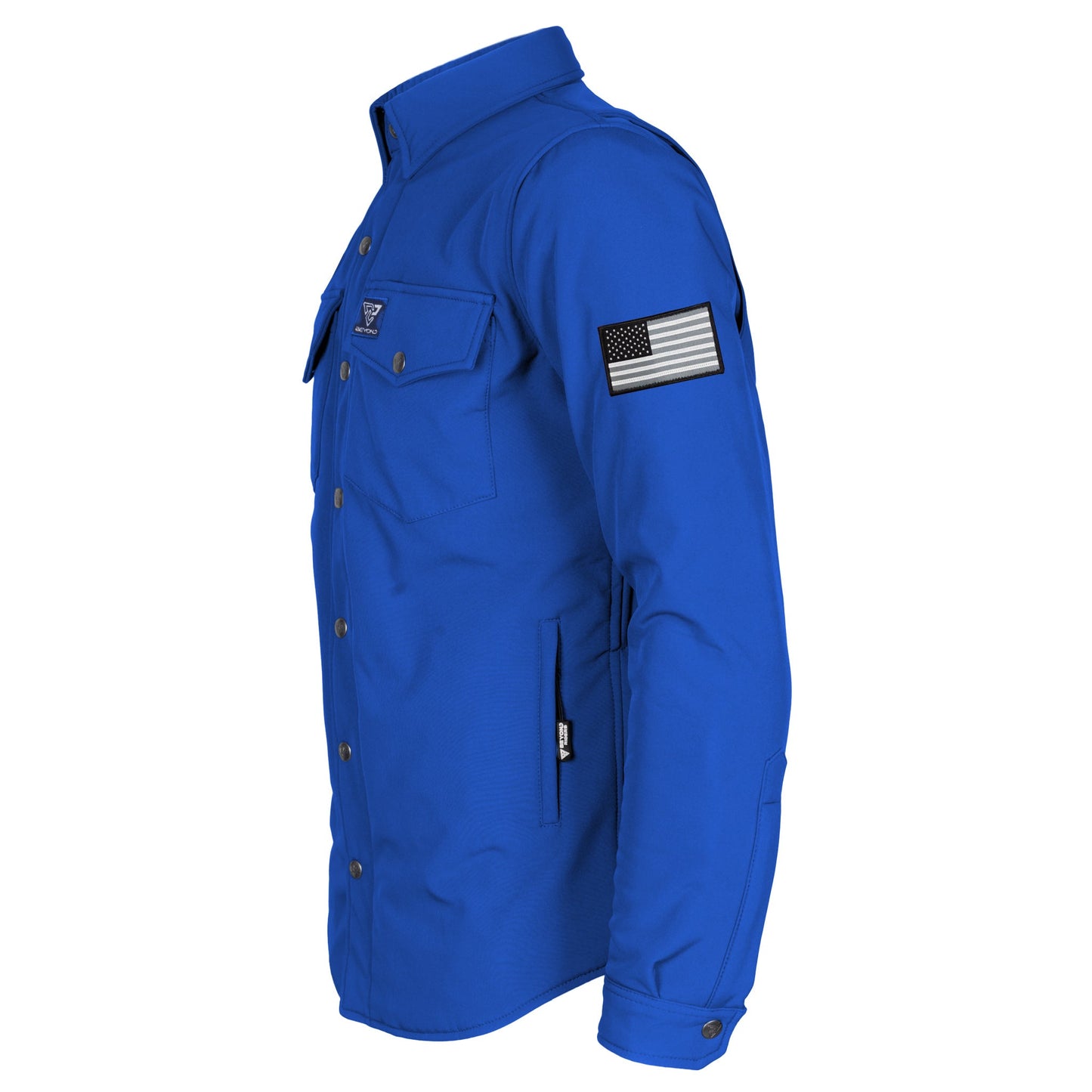 Protective SoftShell Winter Jacket for Men - Royal Blue Matte