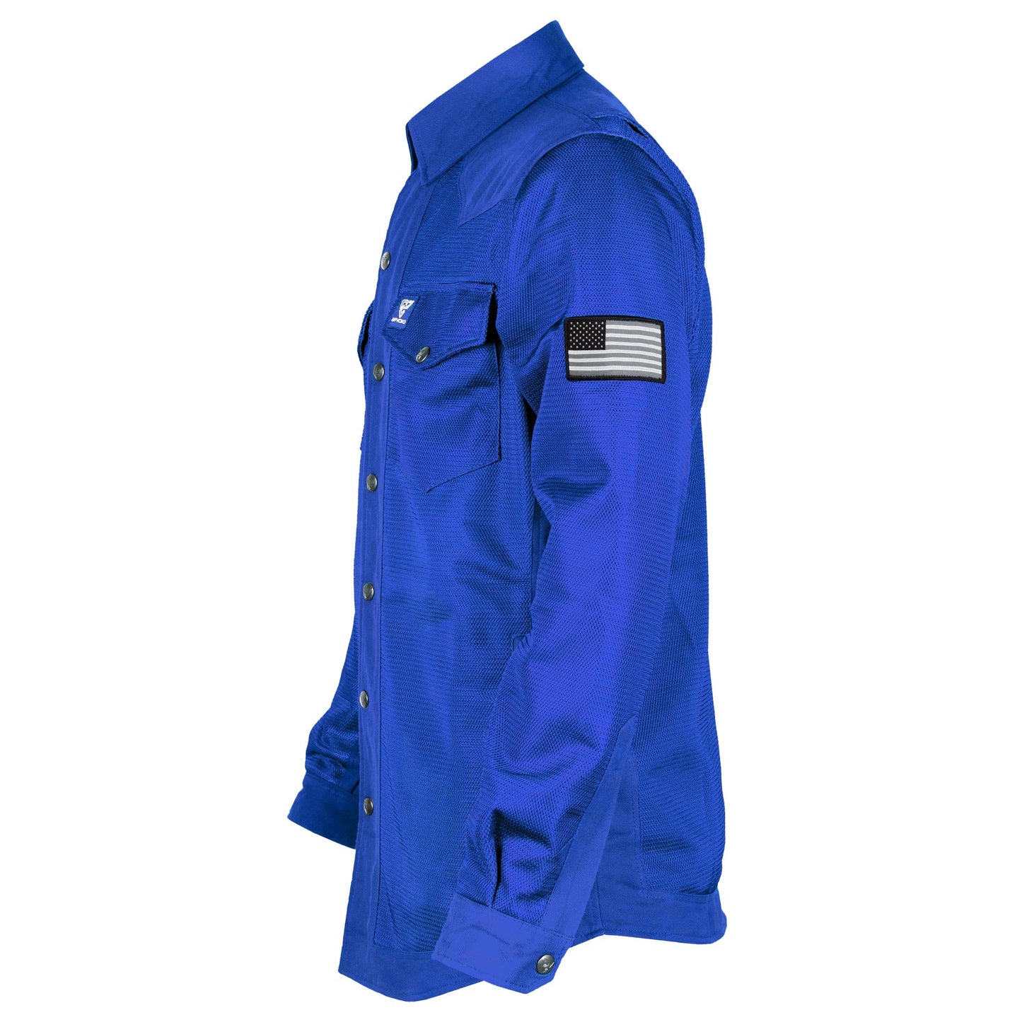 ‌Protective Summer Mesh Shirt - Blue Solid