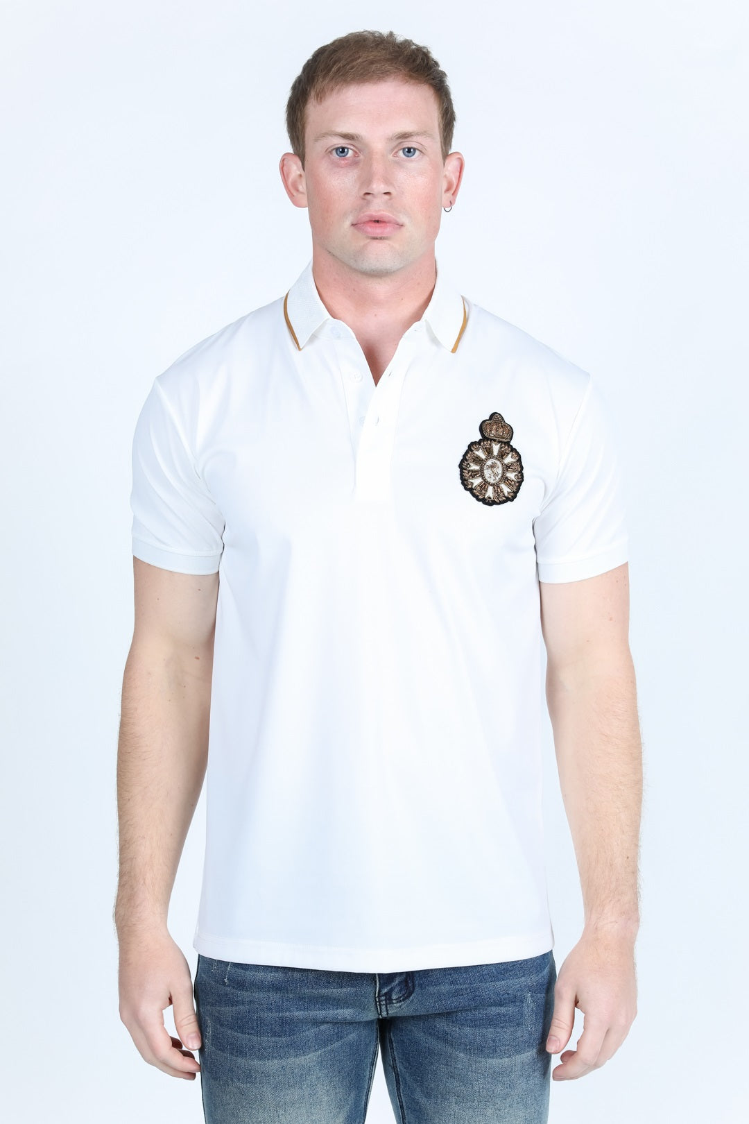 Mens Modern Fit Stretch Fashion Polo