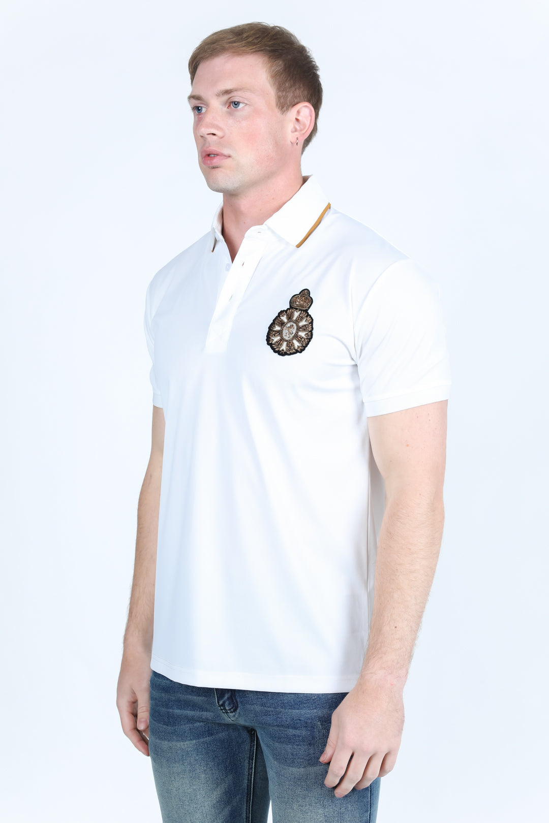 Mens Modern Fit Stretch Fashion Polo
