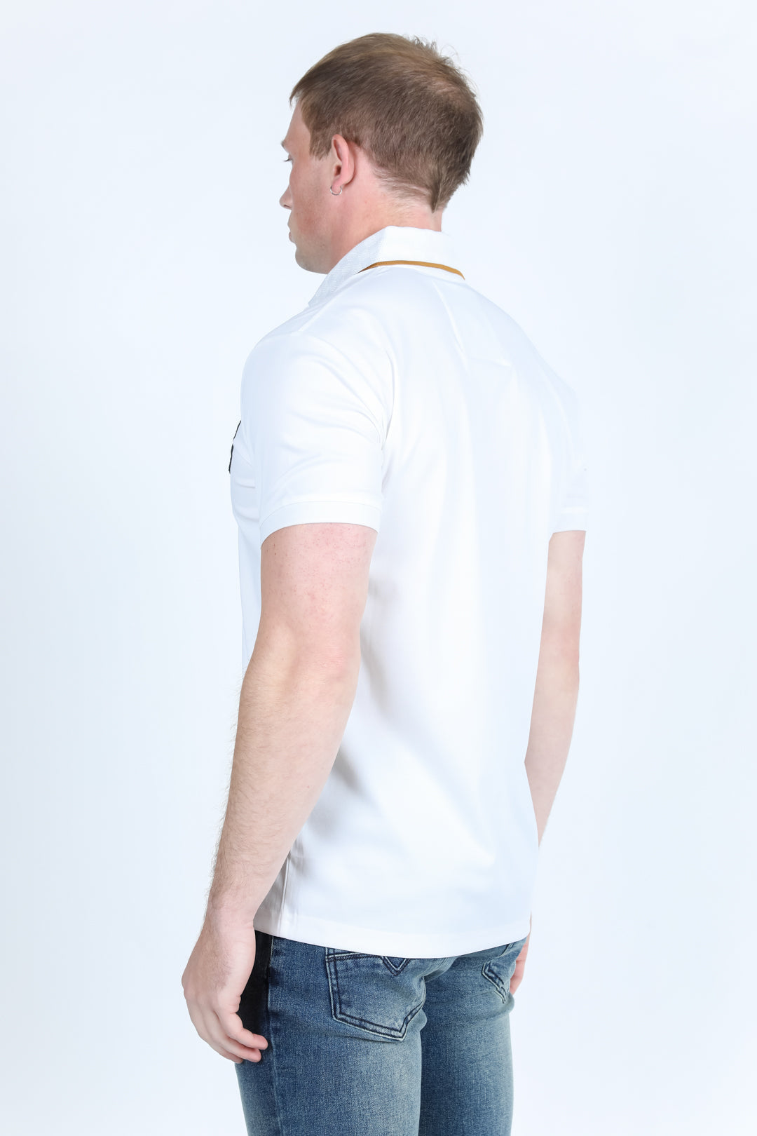 Mens Modern Fit Stretch Fashion Polo