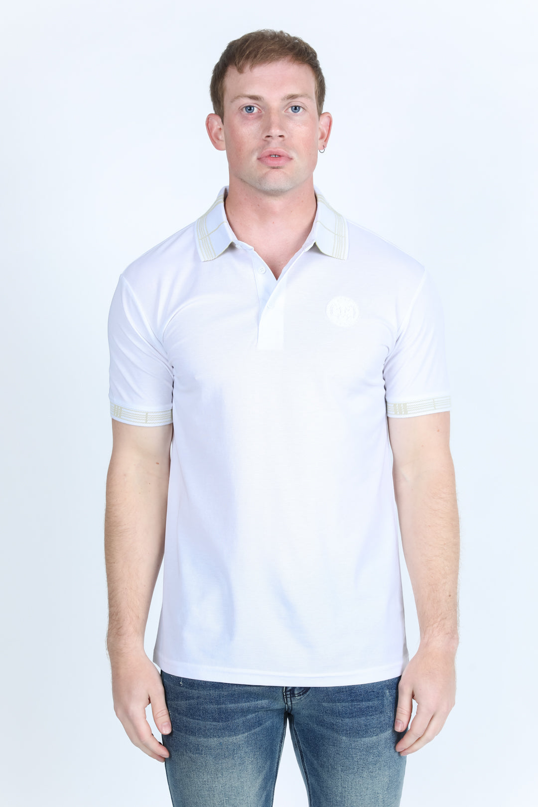 Mens Modern Fit Stretch Fashion Polo