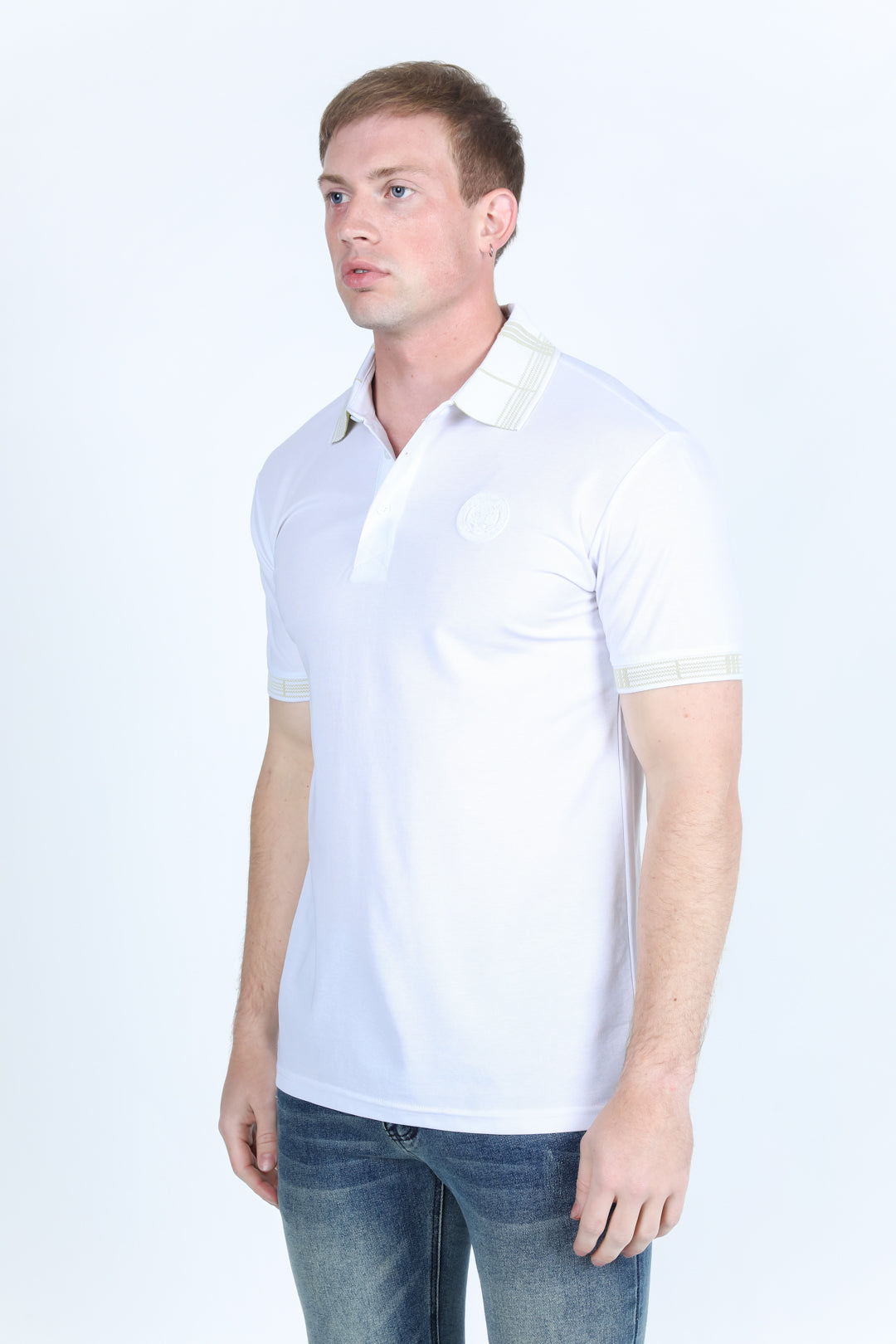 Mens Modern Fit Stretch Fashion Polo