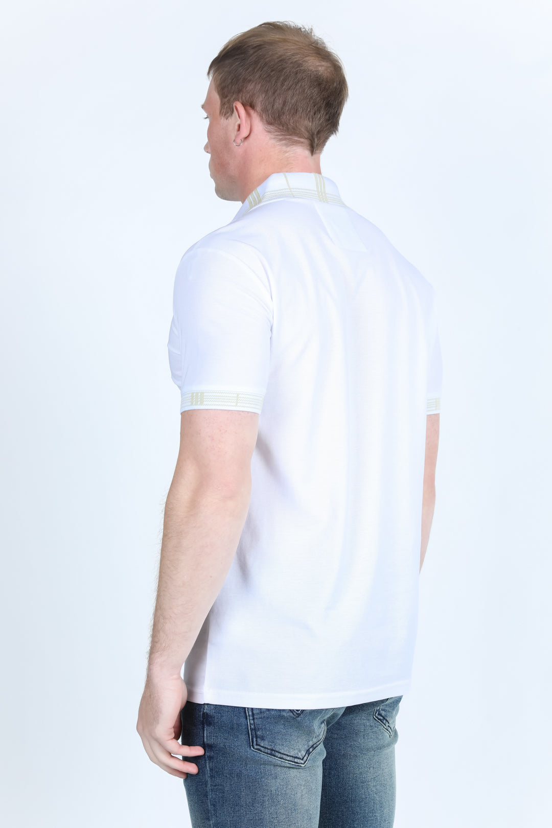 Mens Modern Fit Stretch Fashion Polo