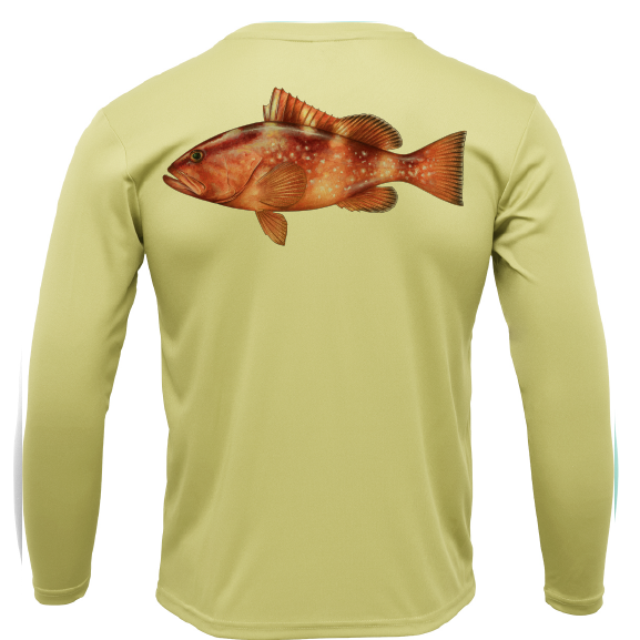 USA Grouper Long Sleeve UPF 50+ Dry-Fit Shirt