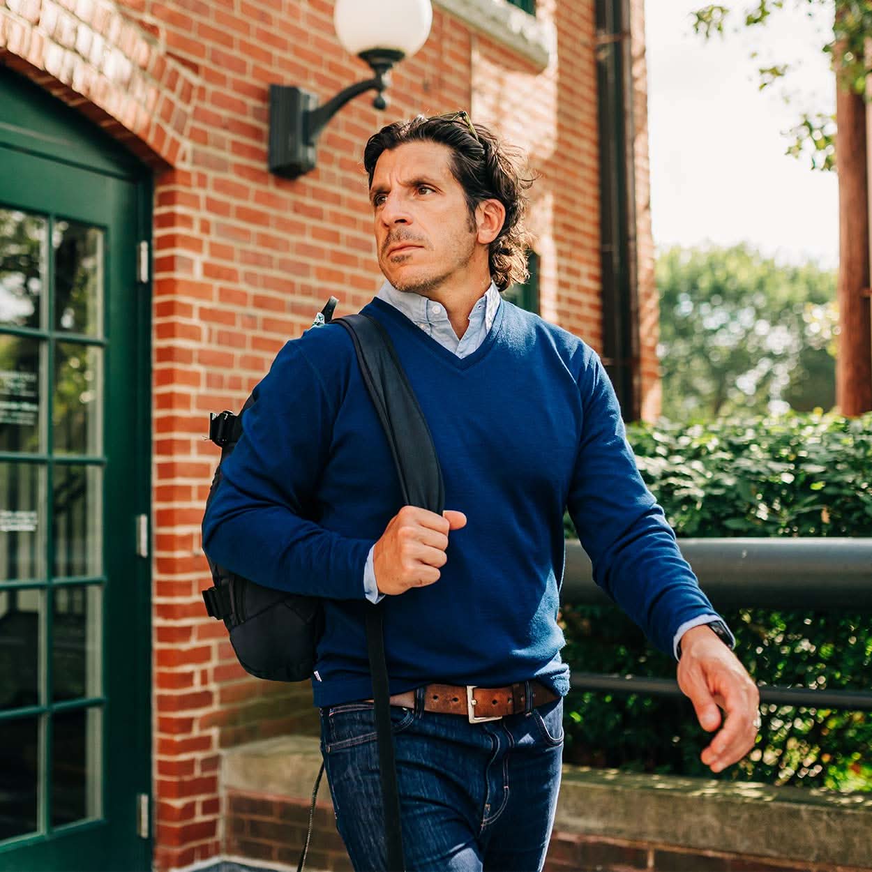 Men's 100% Merino Wool V-Neck Sweater - Midweight