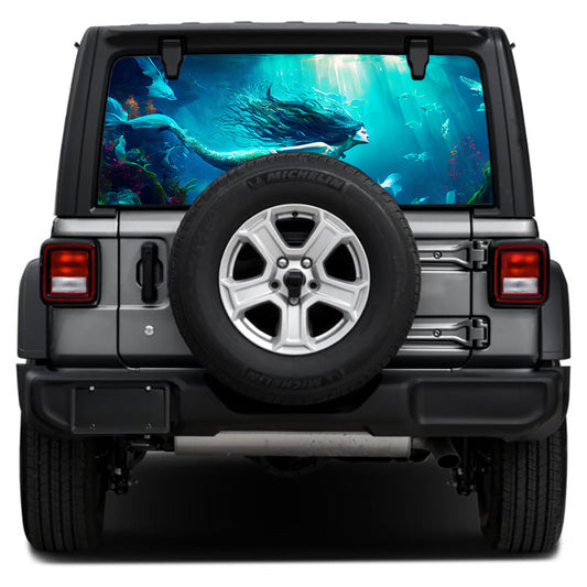 Mermaid Dive Rear Window Decal