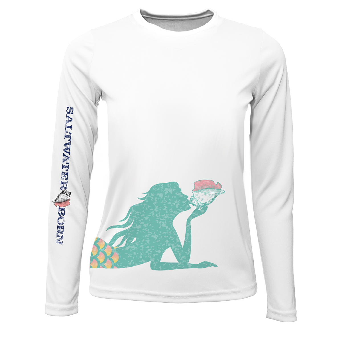 Mermaid Wrap Women's Long Sleeve UPF 50+ Dry-Fit Shirt