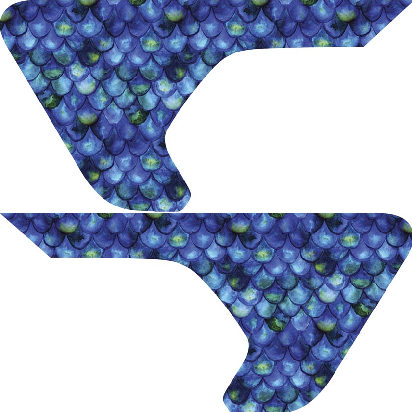 Mermaid Scales 2pc Vinyl Fender Decal