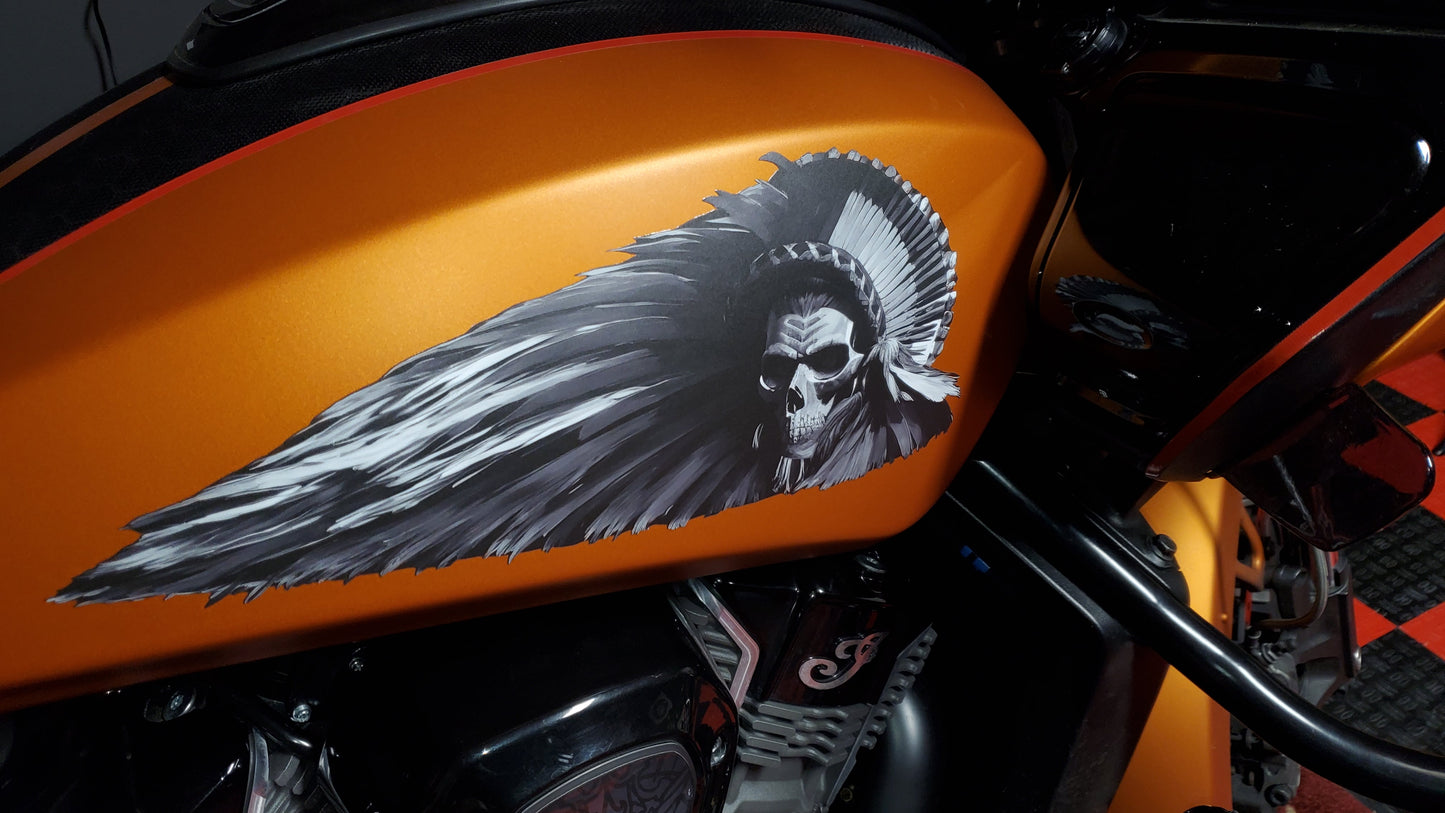 MesoSkull Warbonnet 2023 - Universal Tank Decal-BW