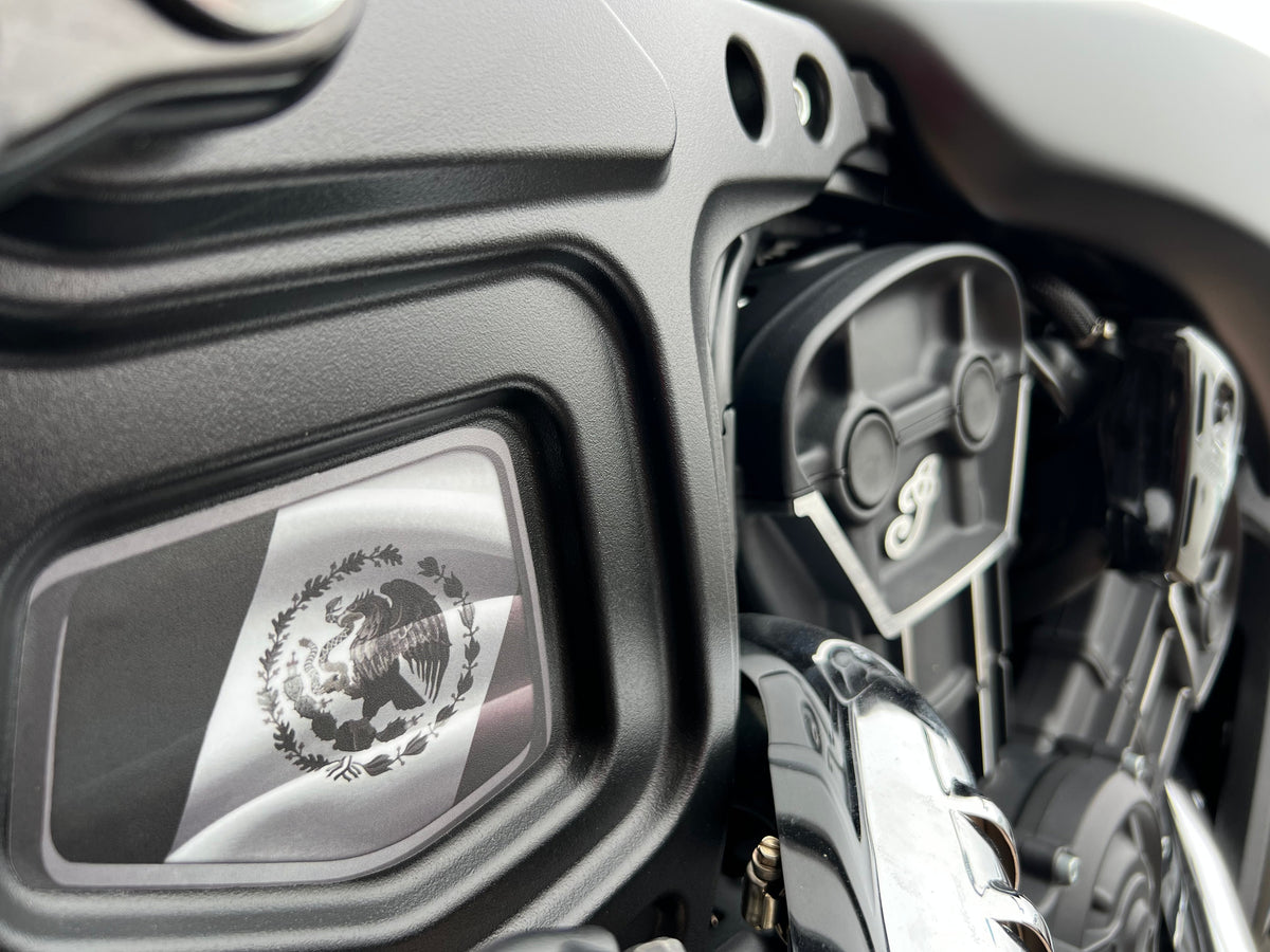 Indian Scout Mid-Frame Insert - Mexico Flag