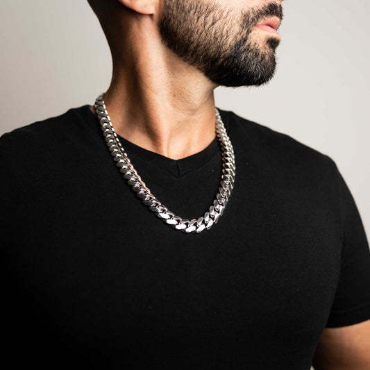 Silver Miami Cuban Chain 15mm