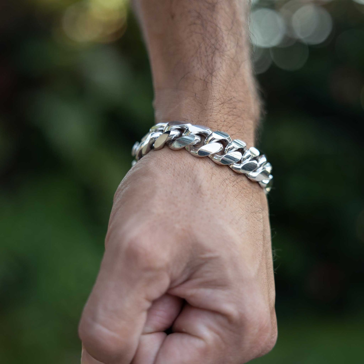 Silver Miami Cuban Bracelet 15mm