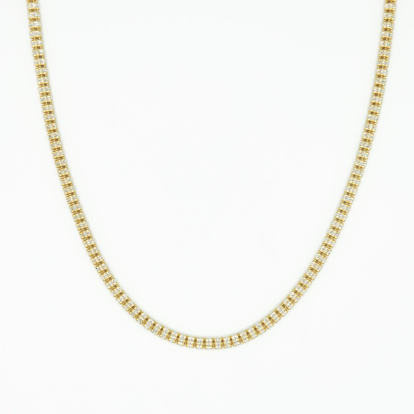 Two Tone Gold Ice Chain 5mm