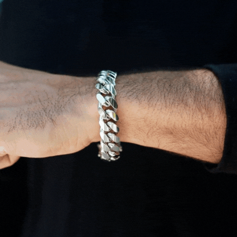 Silver Miami Cuban Bracelet 15mm