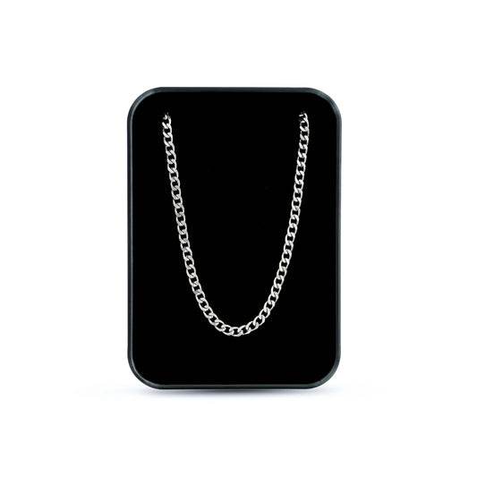 Micro Silver Cuban Link Chain | 3.5mm | Stainless Steel