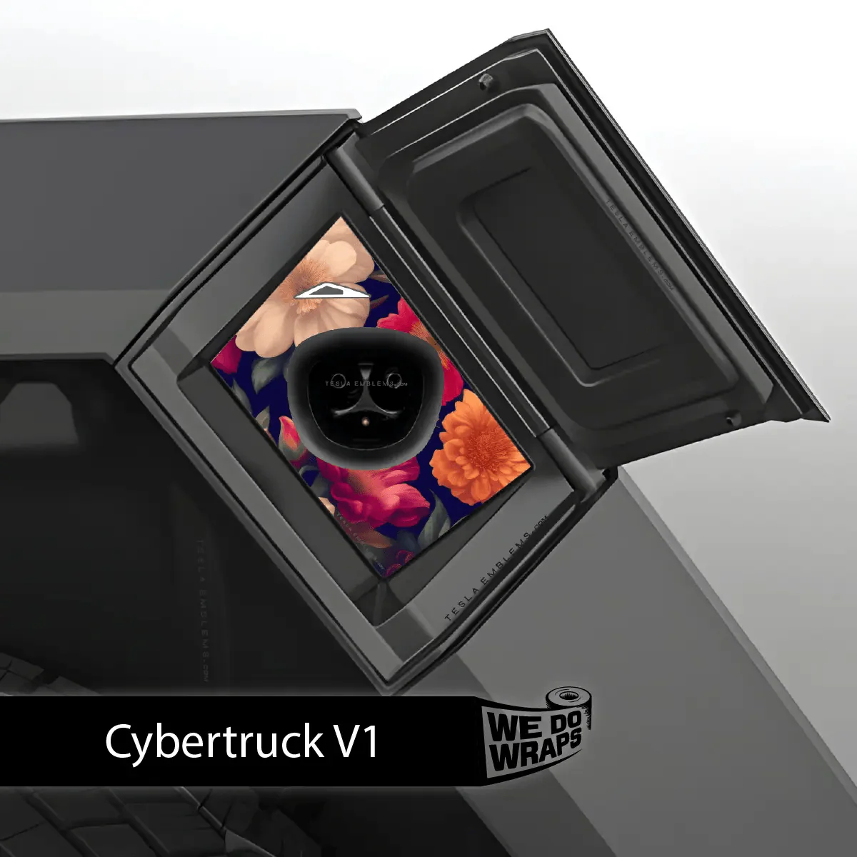 Midnight Bloom Tesla Charge Port Wrap | Cybertruck